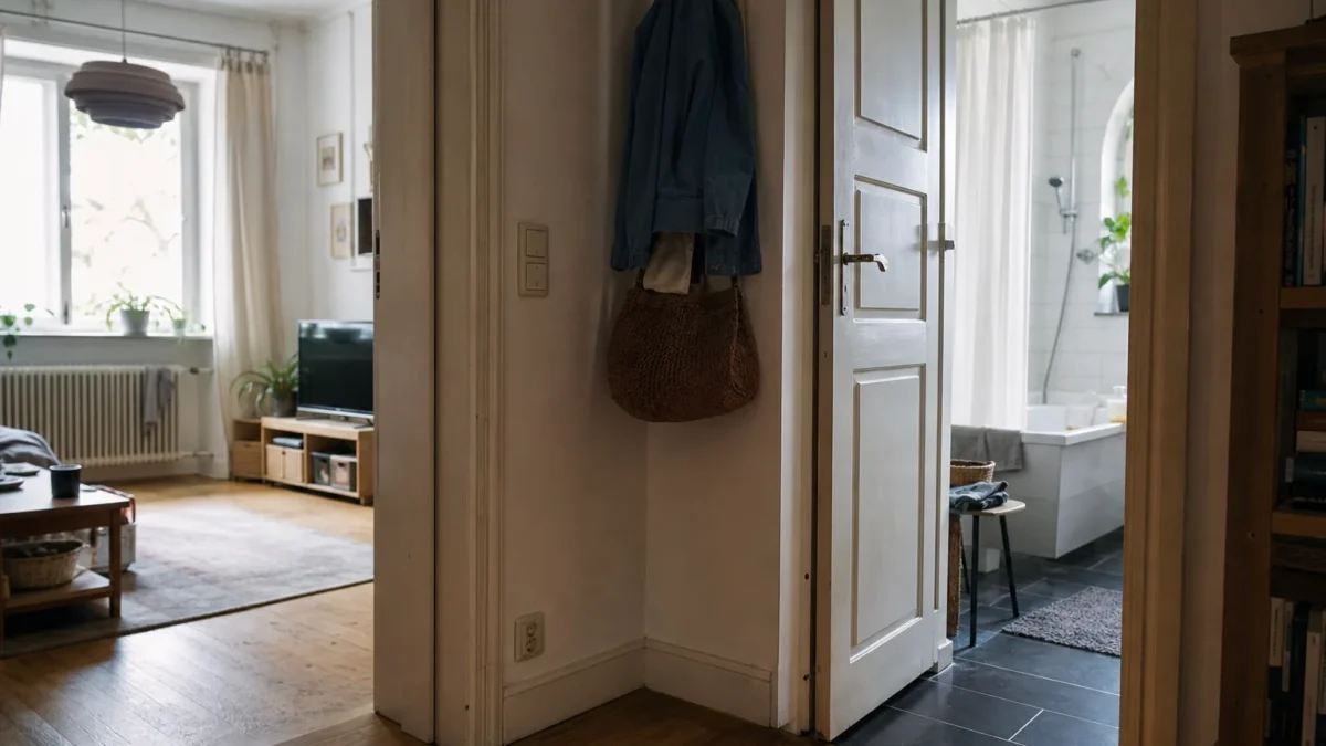 Wie oft sollte gereinigt werden? Putzrhythmus für Haushalt und WC 6 Bewohnter Flur mit Übergängen zu Wohnraum und Bad