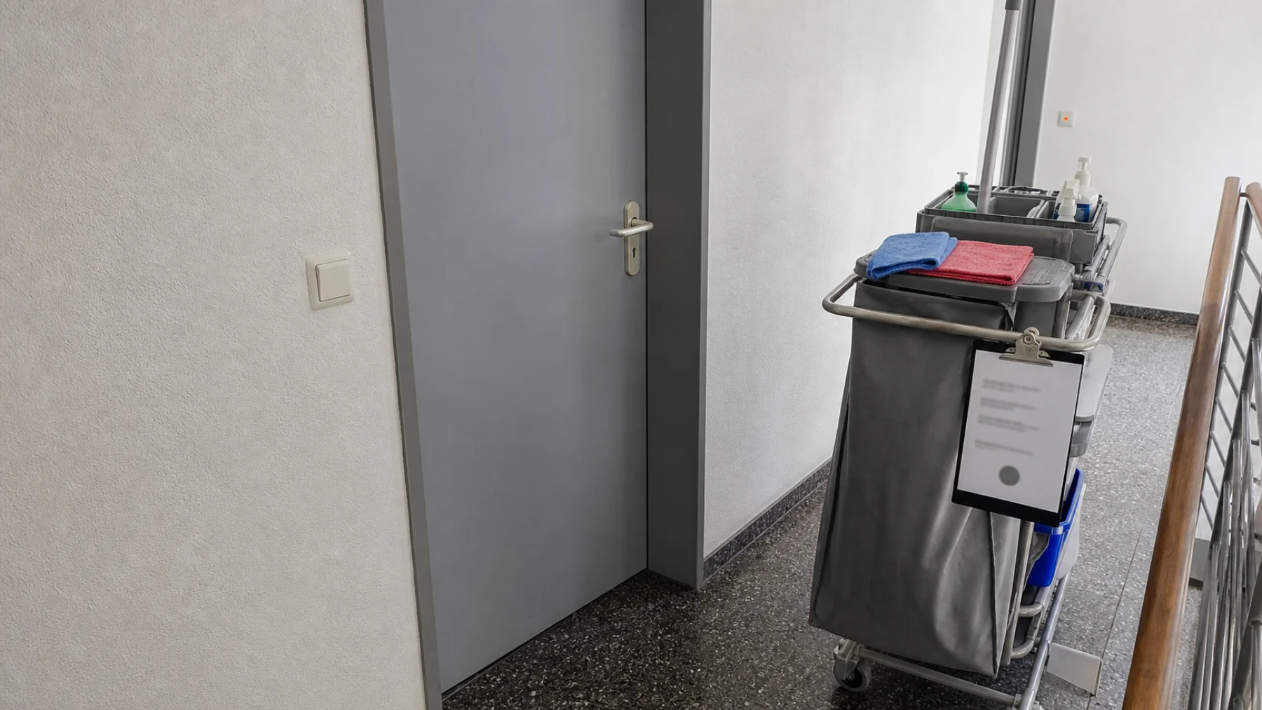 Tür zu, Reinigung fällt aus: So melden Sie Zutrittsprobleme ohne Theater 1 Verschlossene Bürotür als dokumentiertes Zutrittshindernis für die Reinigung
